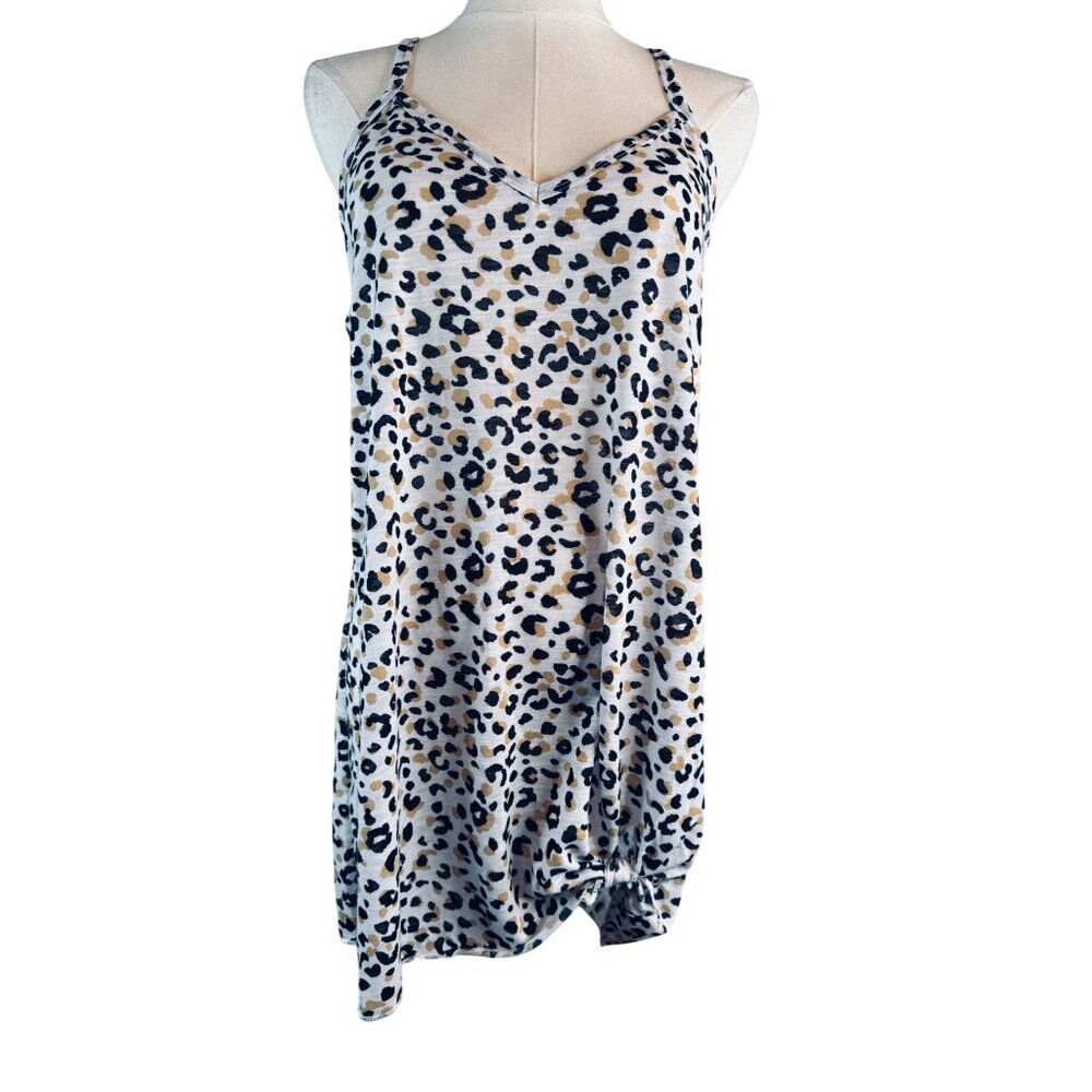 2/$30 NWT Miken Small Swim Leopard Print Sleeveless Cover-Up Dress